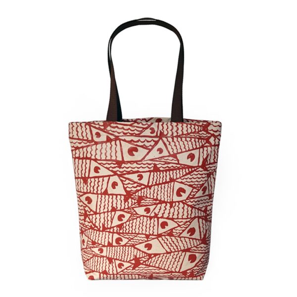 Tote Bag with Fish illustration